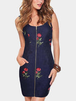 Damen Ärmellos Casual Simple Midi Kleid - Rose Boutique