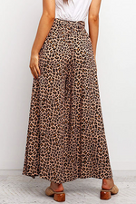 Lässige Damen Übergröße Weites Bein Leopardenmuster Unterteile Pants