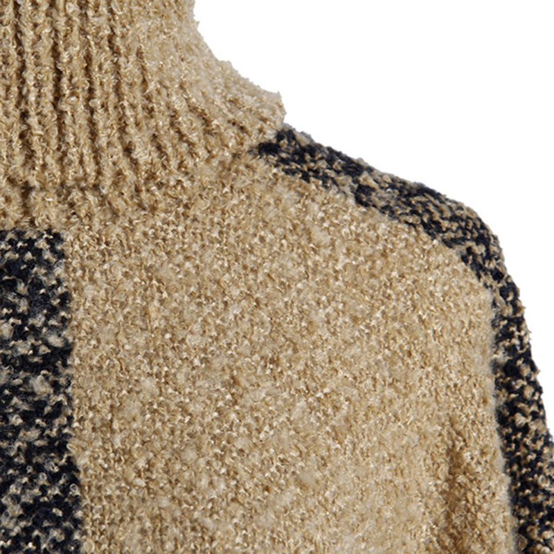 Quaste-Umhang mit hohem Kragen Lose Einheitsgröße Sweater