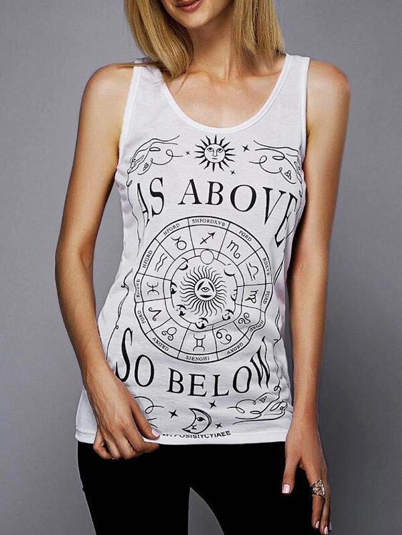 Damen Ärmellos Streetwear U-Ausschnitt Rückenfrei T-shirt Top - Rose Boutique