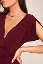 Kurzarm Sexy Sommer V-Ausschnitt Maxi Kleid in Blau - Rose Boutique