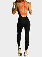 Ärmellos Sexy Bodycon U-Ausschnitt Rückenfrei Jumpsuit - Rose Boutique