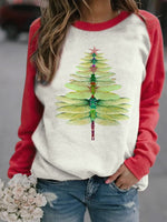Libelle Weihnachtsbaum Gedruckt Sweatshirt