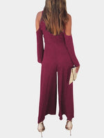 Lange Ärmel Streetwear V-Ausschnitt Trägerloser Jumpsuit - Rose Boutique
