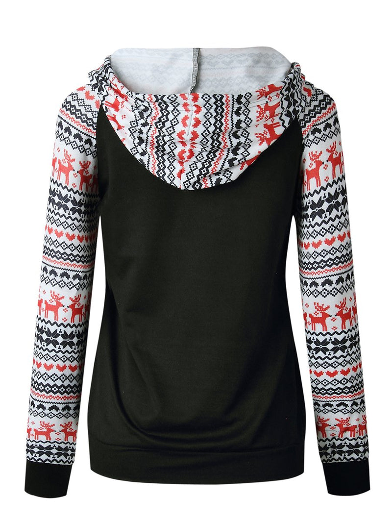 Pullover mit Kapuze und langen Ärmeln - Rose Boutique
