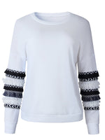 Stitching - Pullover mit Rundhalsausschnitt und langen Ärmeln - Rose Boutique