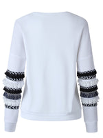 Stitching - Pullover mit Rundhalsausschnitt und langen Ärmeln - Rose Boutique