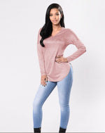 Damen Frühling Baumwolle V-Ausschnitt Hemd Top - Rose Boutique
