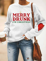 MERRY DRUNK I'M CHRISTMAS Herz Sweatshirt