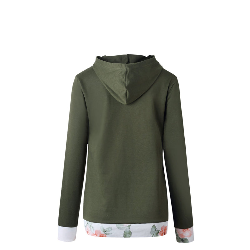 Lange Ärmel Blumen Gedruckt Casual Sweatshirt - Rose Boutique