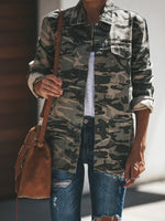 Mode Camouflage Jacke Bluse mit Tasche