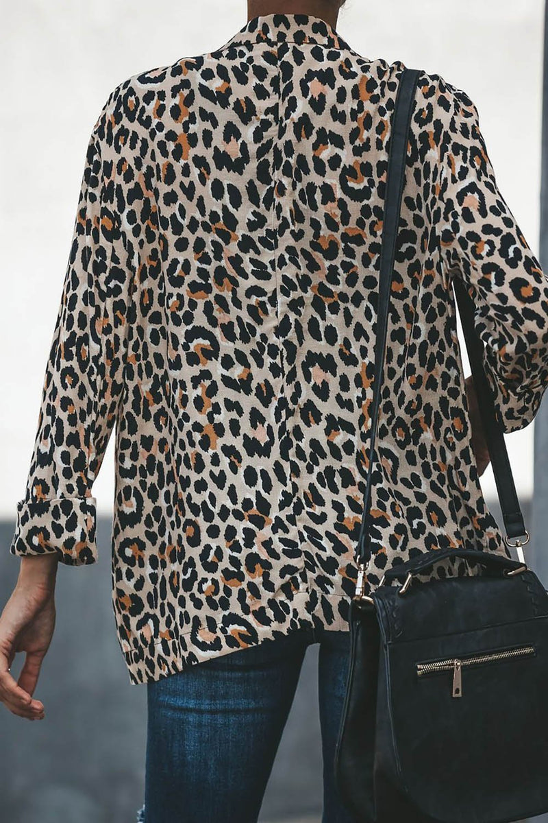 Damen Herbst Leopardgedruckt Jacke - Rose Boutique