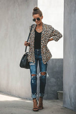 Damen Herbst Leopardgedruckt Jacke - Rose Boutique
