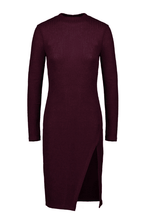 Seitenschlitz Vertikale Streifen Hüfte Bodycon Kleid - Rose Boutique